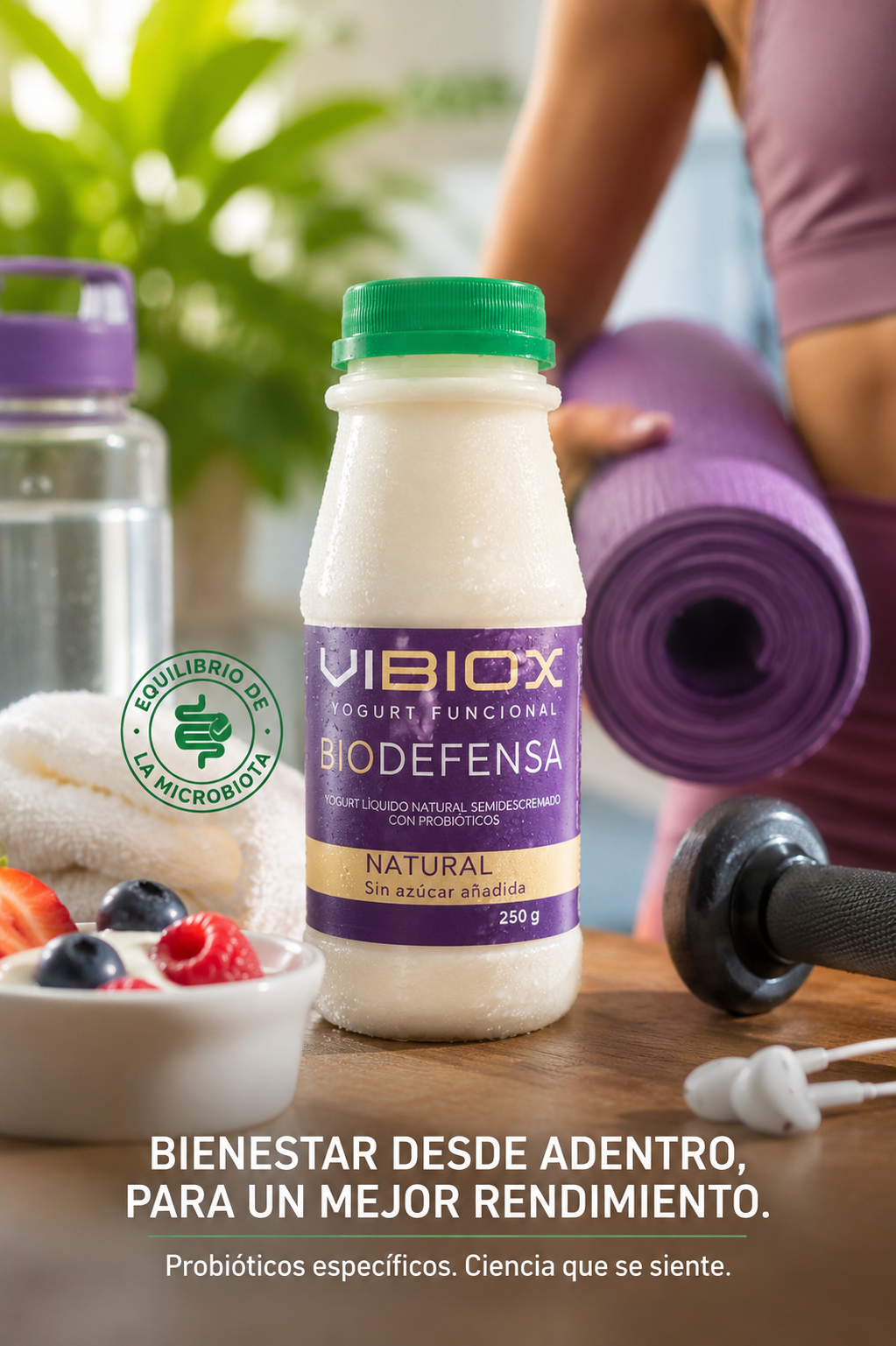 BioDefensa250 g Yogurt Mejora Microbiota y Bienestar